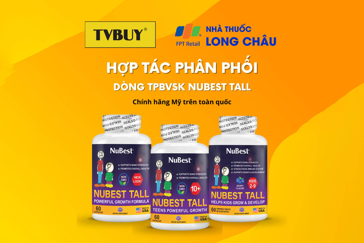 NuBest Tall có mặt tại hơn 1000 Nhà thuốc FPT Long Châu trên toàn quốc