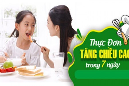 Thực đơn ăn uống tốt nhất để tăng chiều cao nhanh chóng