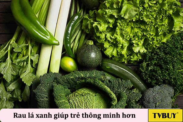 rau lá xanh giúp trẻ thông minh