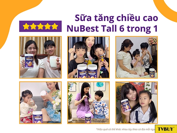 Nghe lời chuyên gia, rất nhiều phụ huynh Việt hài lòng về sữa NuBest Tall 6 trong 1