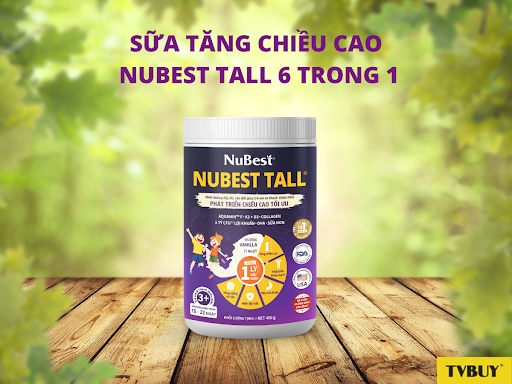 Sữa tăng chiều cao NuBest Tall 6 trong 1 giúp các bạn trẻ 17 tuổi phát triển chiều cao.