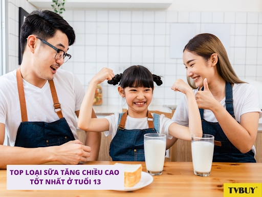 Trẻ 13 tuổi cần chọn các loại sữa tăng chiều cao phù hợp.