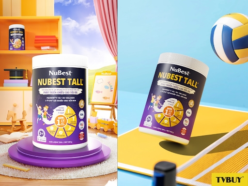 NuBest Tall 6 trong 1 - vị sữa, vanilla thơm ngon, sản phẩm yêu thích dành cho trẻ em và thanh thiếu niên.